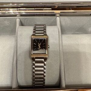 YSL Silver and Black Watch